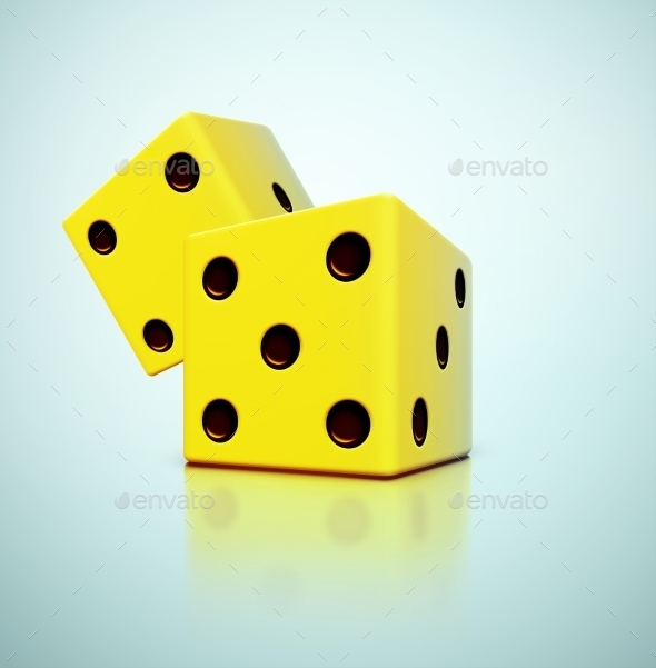 GraphicRiver Yellow Dice 9669874 GraphicRiver Yellow Dice 9669874