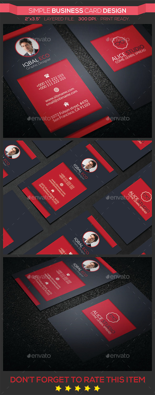 GraphicRiver Simple Business Card Design 9669938 GraphicRiver Simple Business Card Design 9669938