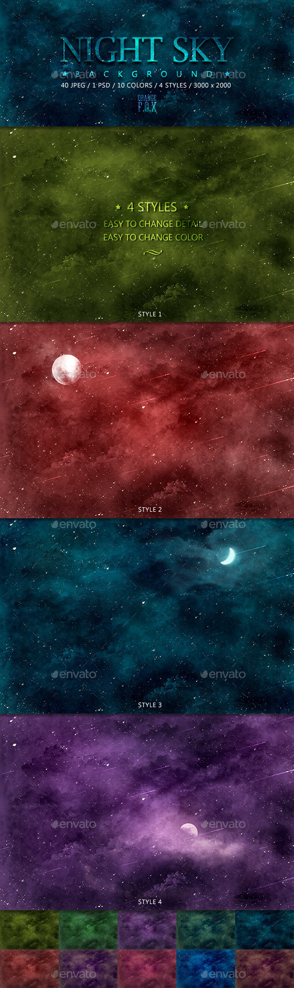GraphicRiver 40 Night Sky Backgrounds 9672445 GraphicRiver 40 Night Sky Backgrounds 9672445