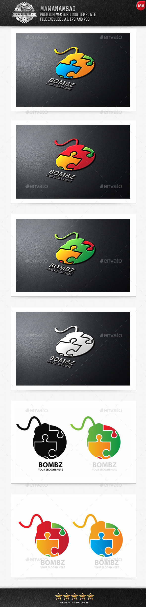 GraphicRiver Bomz Logo 9672865 GraphicRiver Bomz Logo 9672865