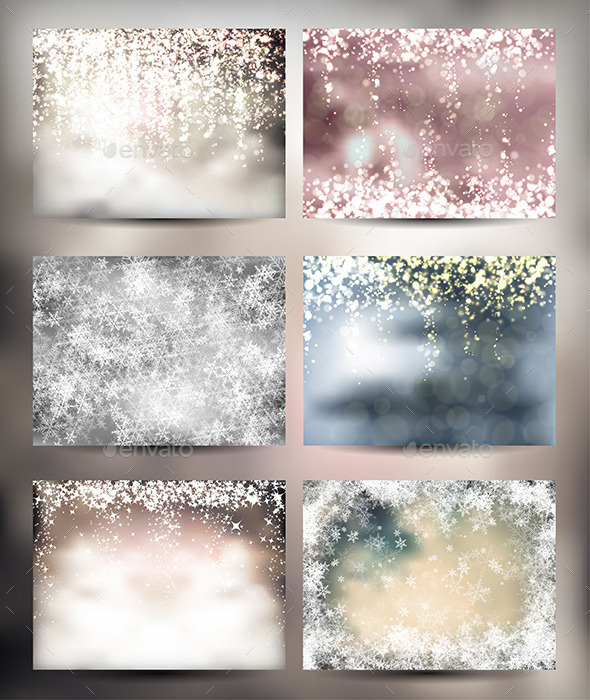 GraphicRiver 6 Christmas Background Set 9672899 GraphicRiver 6 Christmas Background Set 9672899