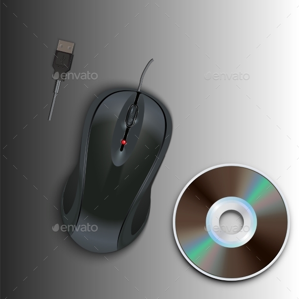 GraphicRiver Computer Mouse and CD 9673063 GraphicRiver Computer Mouse and CD 9673063