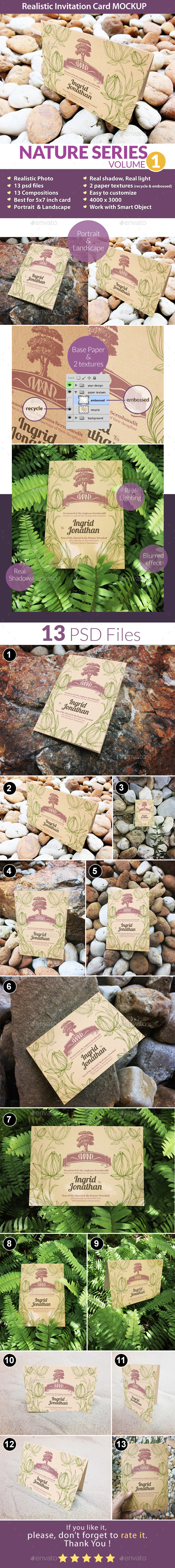 Invitation Card Mockup Nature Series Volume1