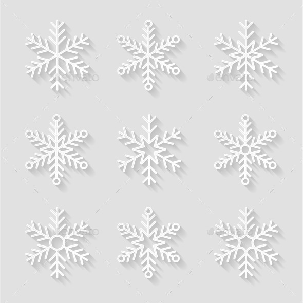 GraphicRiver Decorative Paper Snowflakes 9673330 GraphicRiver Decorative Paper Snowflakes 9673330