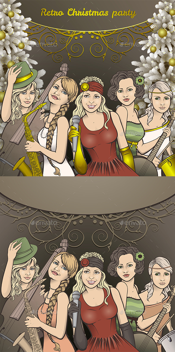 GraphicRiver Retro Music Group 9675067 GraphicRiver Retro Music Group 9675067