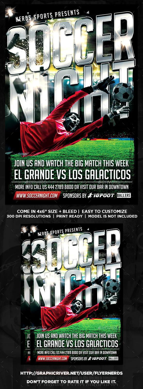 GraphicRiver Soccer Night Sport Flyer 9675152 GraphicRiver Soccer Night Sport Flyer 9675152