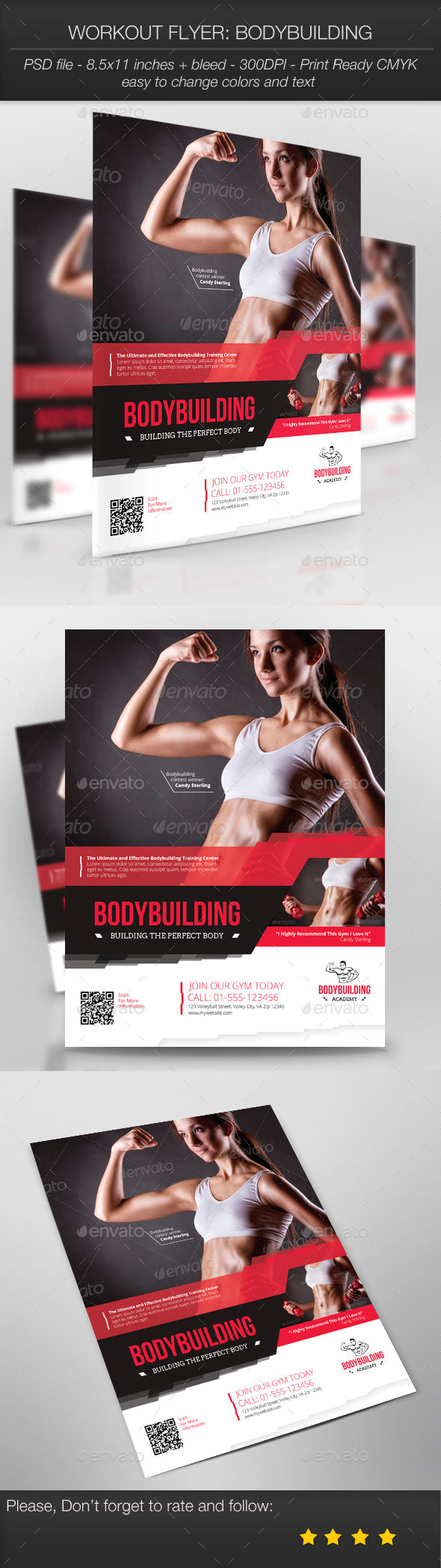 GraphicRiver Workout Flyer Bodybuilding 9676862 GraphicRiver Workout Flyer Bodybuilding 9676862