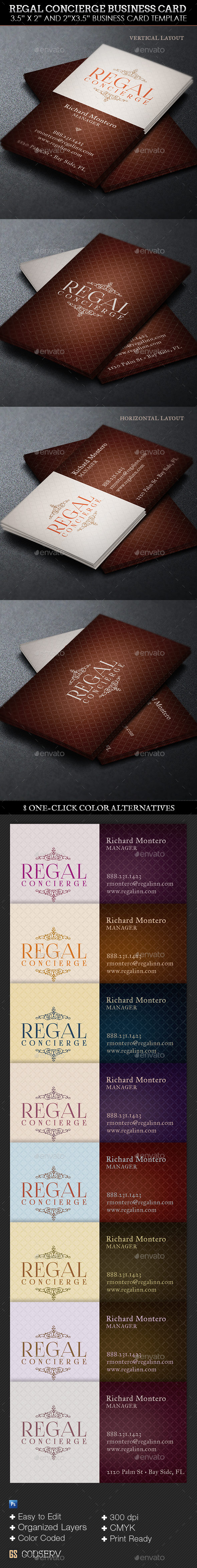 Regal Concierge Business Card Template