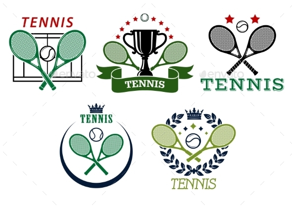 GraphicRiver Tennis Sport Symbols and Emblems 9677450 GraphicRiver Tennis Sport Symbols and Emblems 9677450