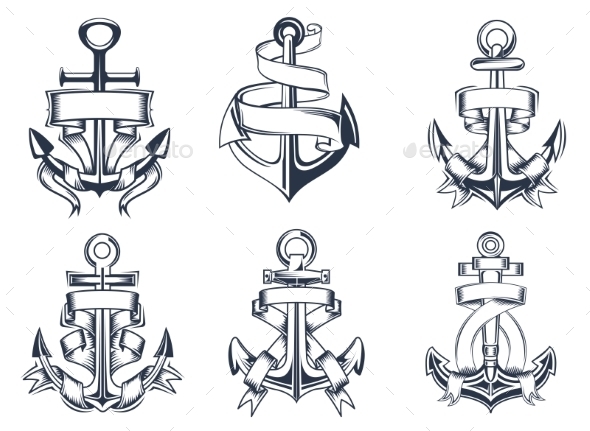 GraphicRiver Ship Anchor Emblems 9677464 GraphicRiver Ship Anchor Emblems 9677464