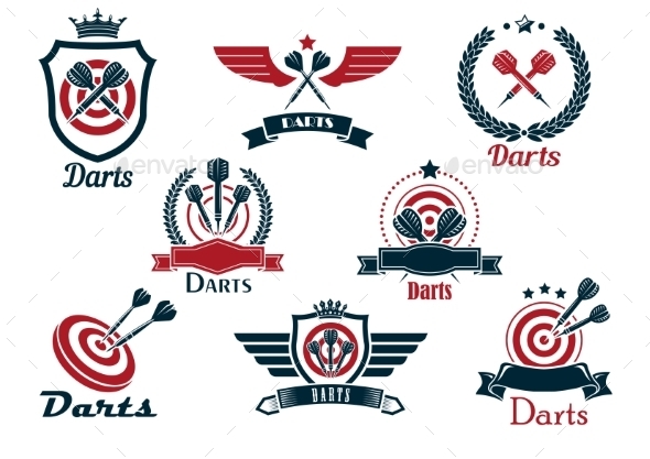 GraphicRiver Darts Heraldic Sports Emblems and Symbols 9677477 GraphicRiver Darts Heraldic Sports Emblems and Symbols 9677477