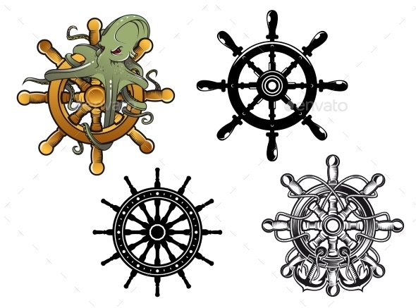 GraphicRiver Steering Wheels with Octopuss 9677573 GraphicRiver Steering Wheels with Octopuss 9677573