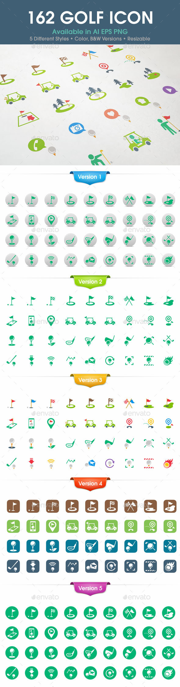 GraphicRiver 162 Golf Icons 9677728 GraphicRiver 162 Golf Icons 9677728