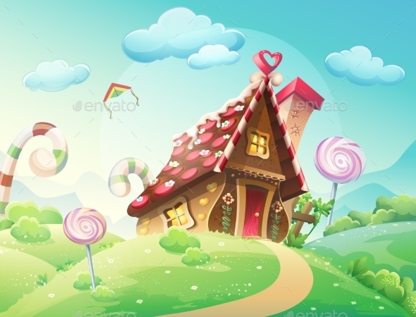 GraphicRiver House made of Cookies and Candies 9677942 GraphicRiver House made of Cookies and Candies 9677942