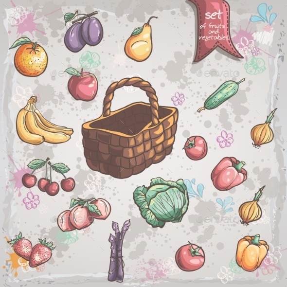 GraphicRiver Vegetable Elements 9678037 GraphicRiver Vegetable Elements 9678037