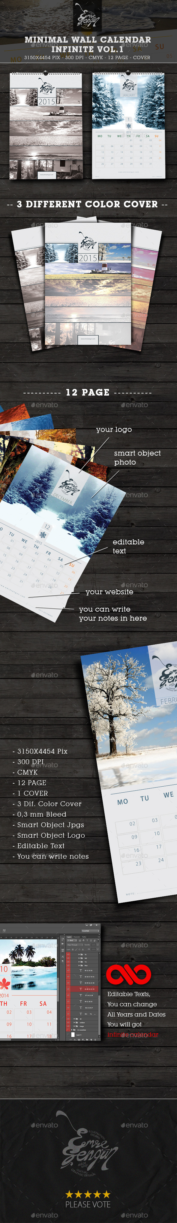 GraphicRiver Minimal Wall Calendar Infinite Vol.1 9679001 GraphicRiver Minimal Wall Calendar Infinite Vol.1 9679001