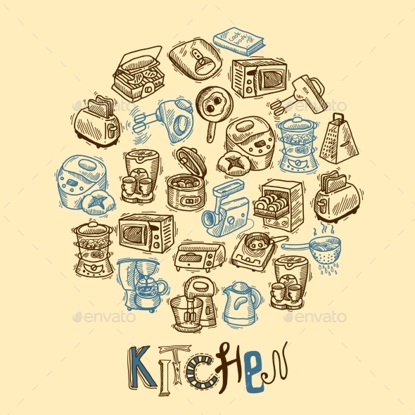 Kitchen Equipment Sketch (Food)