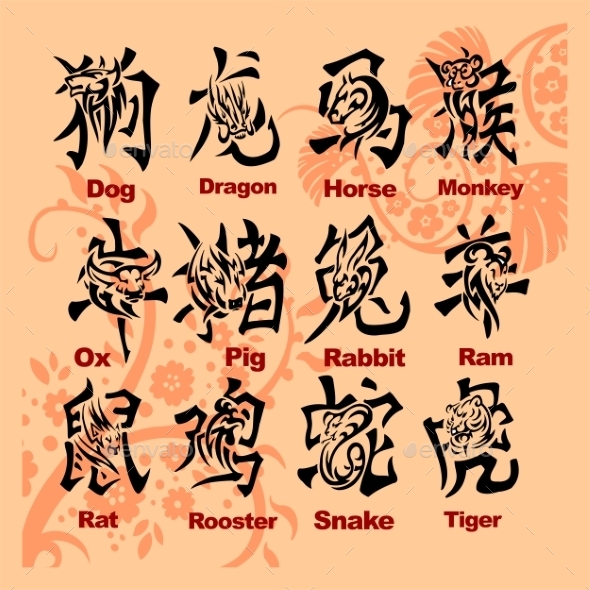 Chinese Horoscope Set (Abstract)