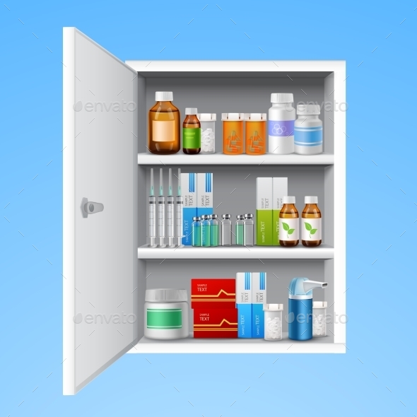 Medicine Cabinet Realistic (Health/Medicine)