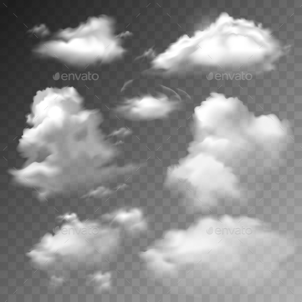 Transparent Clouds Set (Miscellaneous)