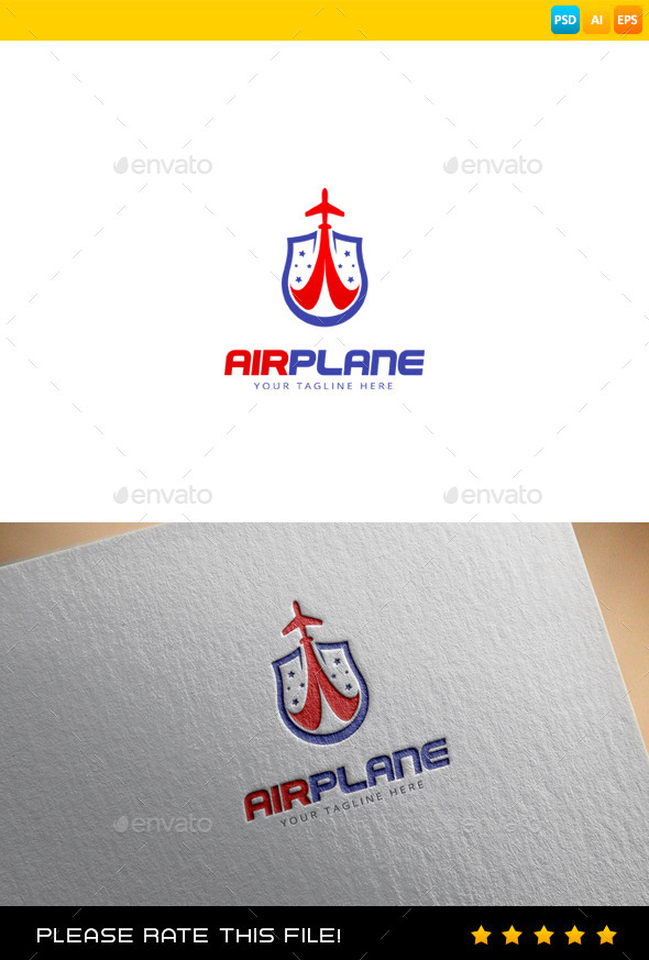 GraphicRiver Airplane Logo 9680459 GraphicRiver Airplane Logo 9680459
