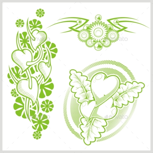 GraphicRiver Hearts Design for Tattoo 9680870 GraphicRiver Hearts Design for Tattoo 9680870