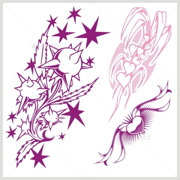 GraphicRiver Flower Design for Tattoo 9680880 GraphicRiver Flower Design for Tattoo 9680880