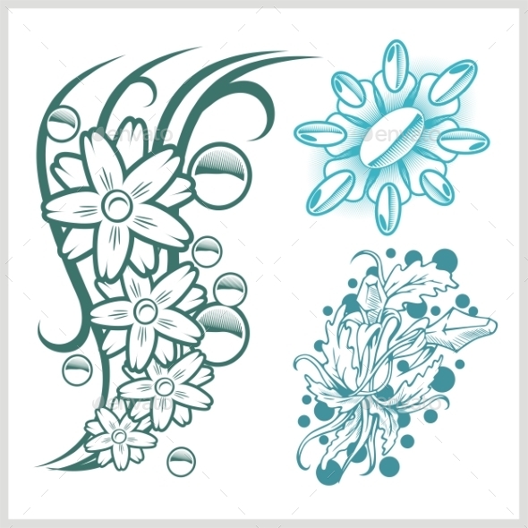 GraphicRiver Flower Design for Tattoo 9680901 GraphicRiver Flower Design for Tattoo 9680901