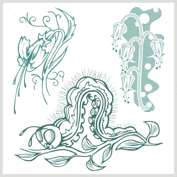 GraphicRiver Flower Design for Tattoo 9680948 GraphicRiver Flower Design for Tattoo 9680948