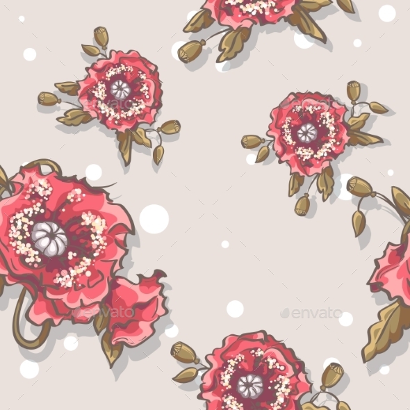 GraphicRiver Poppies Pattern 9682817 GraphicRiver Poppies Pattern 9682817