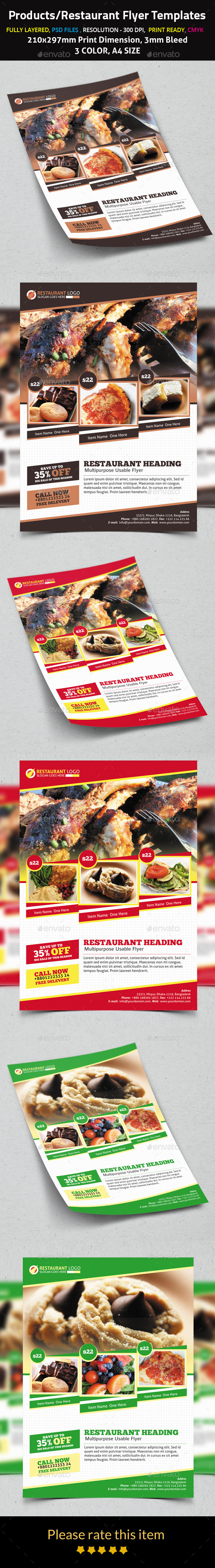 Products/Restaurant Flyer Templates