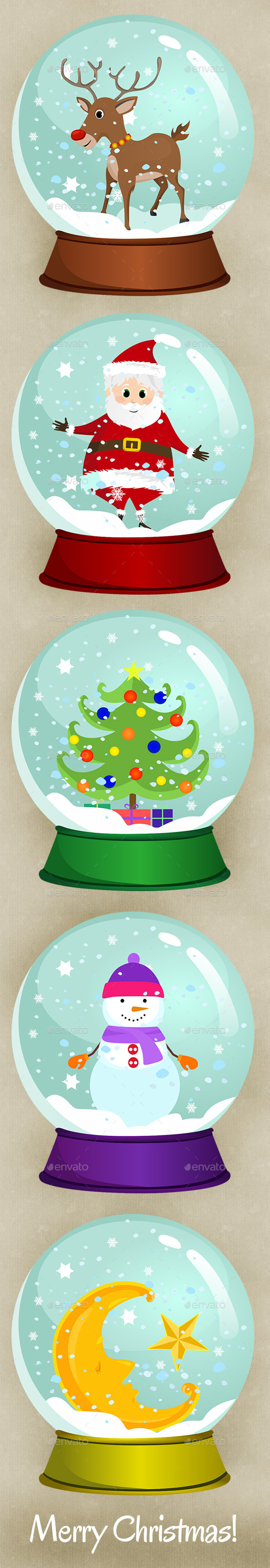 GraphicRiver Christmas Snow Globes 9656363 GraphicRiver Christmas Snow Globes 9656363