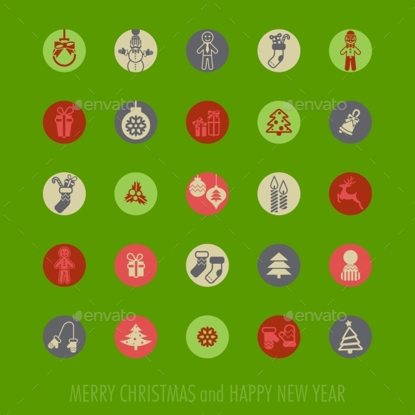 GraphicRiver Christmas Icons Set 9683171 GraphicRiver Christmas Icons Set 9683171