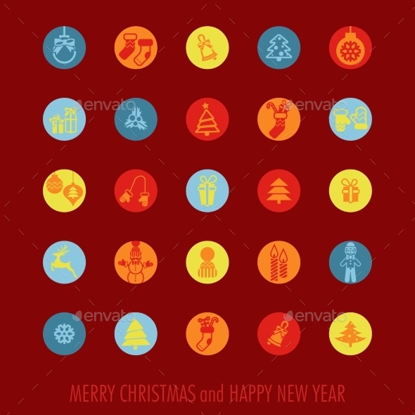 GraphicRiver Christmas Icons Set 9683174 GraphicRiver Christmas Icons Set 9683174