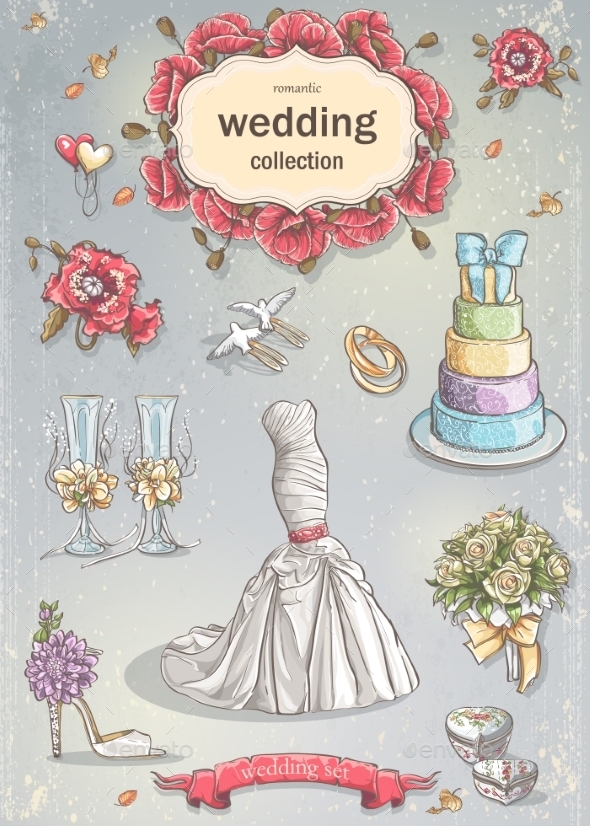 GraphicRiver Wedding Elements 9683219 GraphicRiver Wedding Elements 9683219