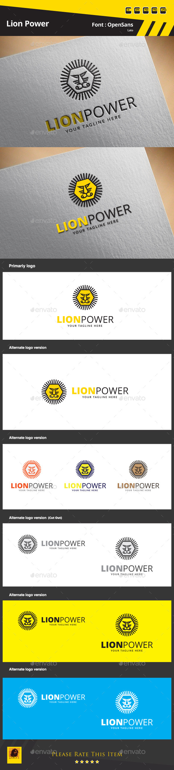 GraphicRiver Lion Power Logo Template 9683487 GraphicRiver Lion Power Logo Template 9683487