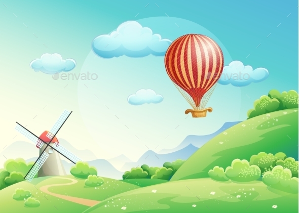 GraphicRiver Summer Field Illustration 9683963 GraphicRiver Summer Field Illustration 9683963