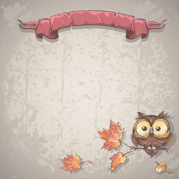 GraphicRiver Banner with Owl Background 9684031 GraphicRiver Banner with Owl Background 9684031