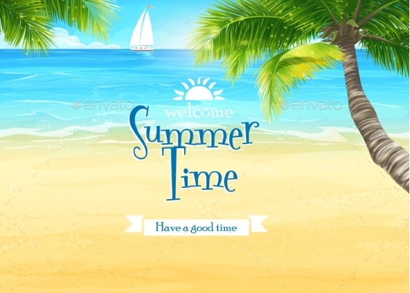 GraphicRiver Beach Illustration 9684473 GraphicRiver Beach Illustration 9684473