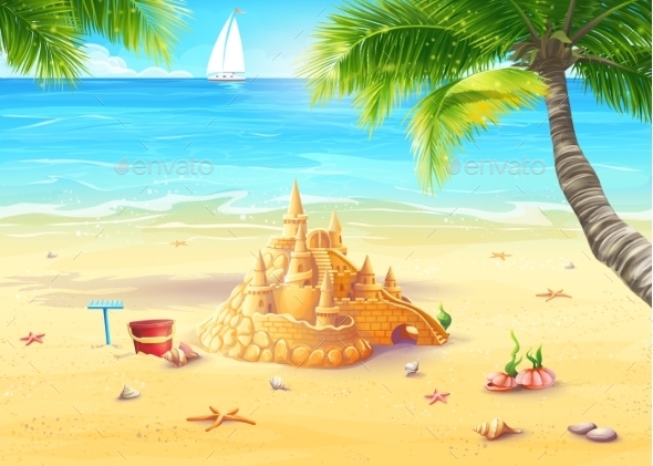 GraphicRiver Beach Illustration 9684506 GraphicRiver Beach Illustration 9684506