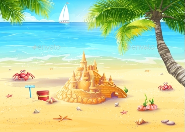 GraphicRiver Beach Illustration 9684517 GraphicRiver Beach Illustration 9684517