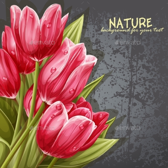  Gambar Animasi Bunga Tulip Tinkytyler org Stock Photos 