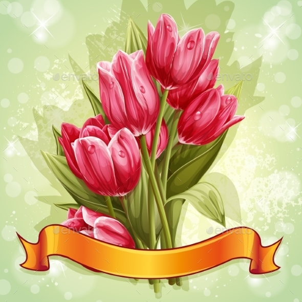 GraphicRiver Tulip Background 9685349 GraphicRiver Tulip Background 9685349