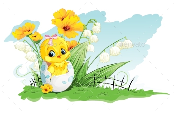 GraphicRiver Chicken with a Background 9685729 GraphicRiver Chicken with a Background 9685729