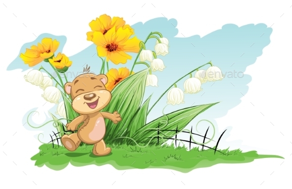GraphicRiver Bear with Background 9685736 GraphicRiver Bear with Background 9685736