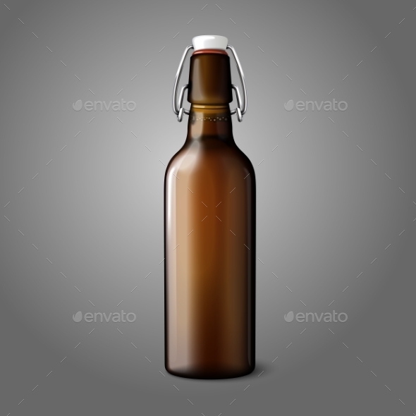 GraphicRiver Blank Brown Retro Beer Bottle 9686824 GraphicRiver Blank Brown Retro Beer Bottle 9686824