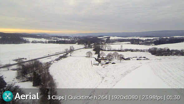 VideoHive Snow Covered Farm Aerial 9687042 VideoHive Snow Covered Farm Aerial 9687042