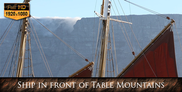 VideoHive Ship in Front of Table Mountain 9687142 VideoHive Ship in Front of Table Mountain 9687142