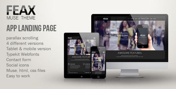 Feax - App Landing Page Template