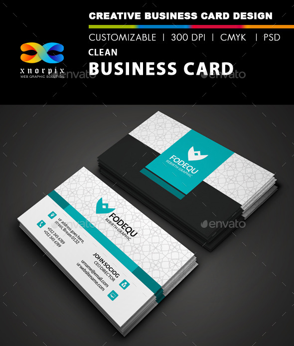 GraphicRiver Clean Business Card 9687598 GraphicRiver Clean Business Card 9687598